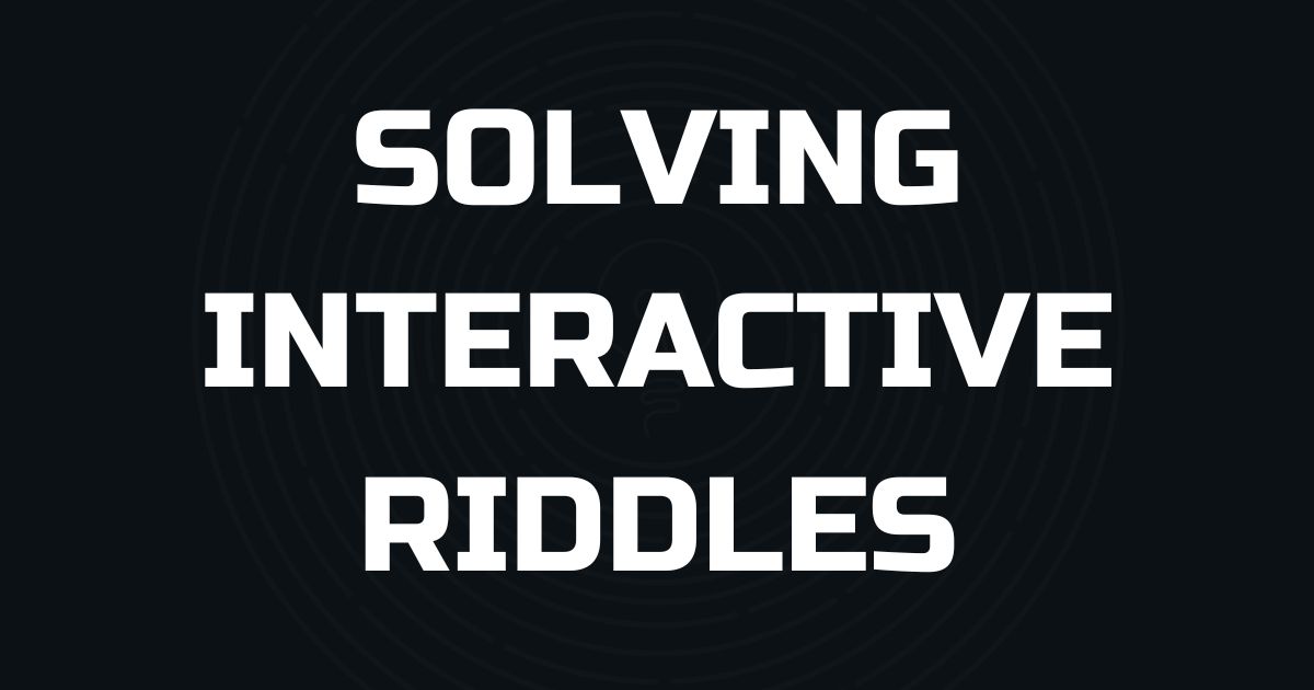 interactive riddles