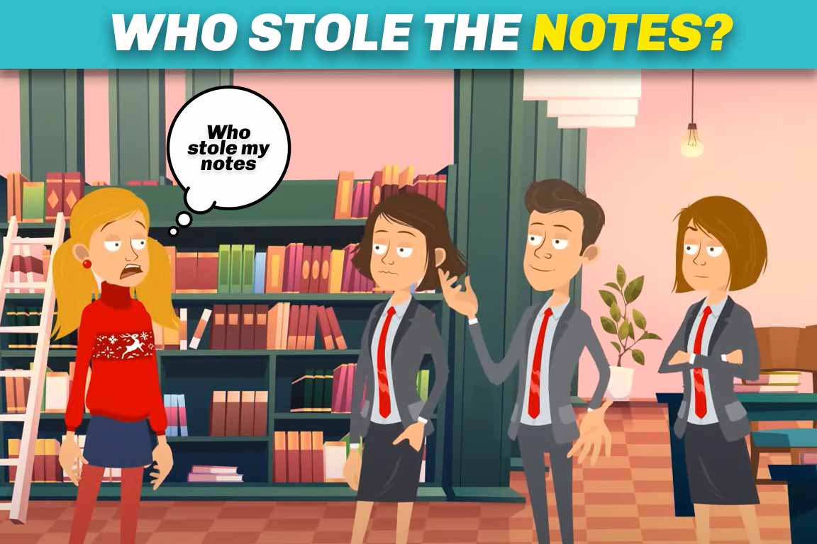 Cognitive puzzles Who stole notes